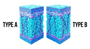 Comparison of normal and treated fat cell structures
